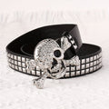 1 Men's Waist Belt with Casual Trendy Punk Style, Skull Studded Belt Super Explosive And Cool Outfit Preferred, Rivet Skull Belt Motorcycle Gift