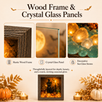 🎃DIY Lighted Halloween Shadow Box Kit – Warm LED Fall Decor & Easy Seasonal Craft
