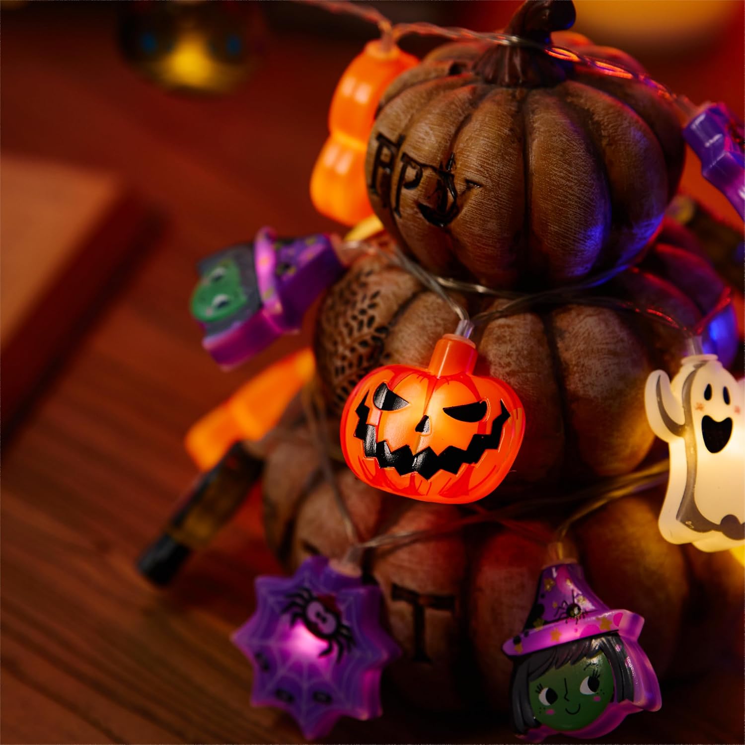 10FT Halloween String Lights, 20 LED Fairy Lights, Timer & 8 Flash Modes