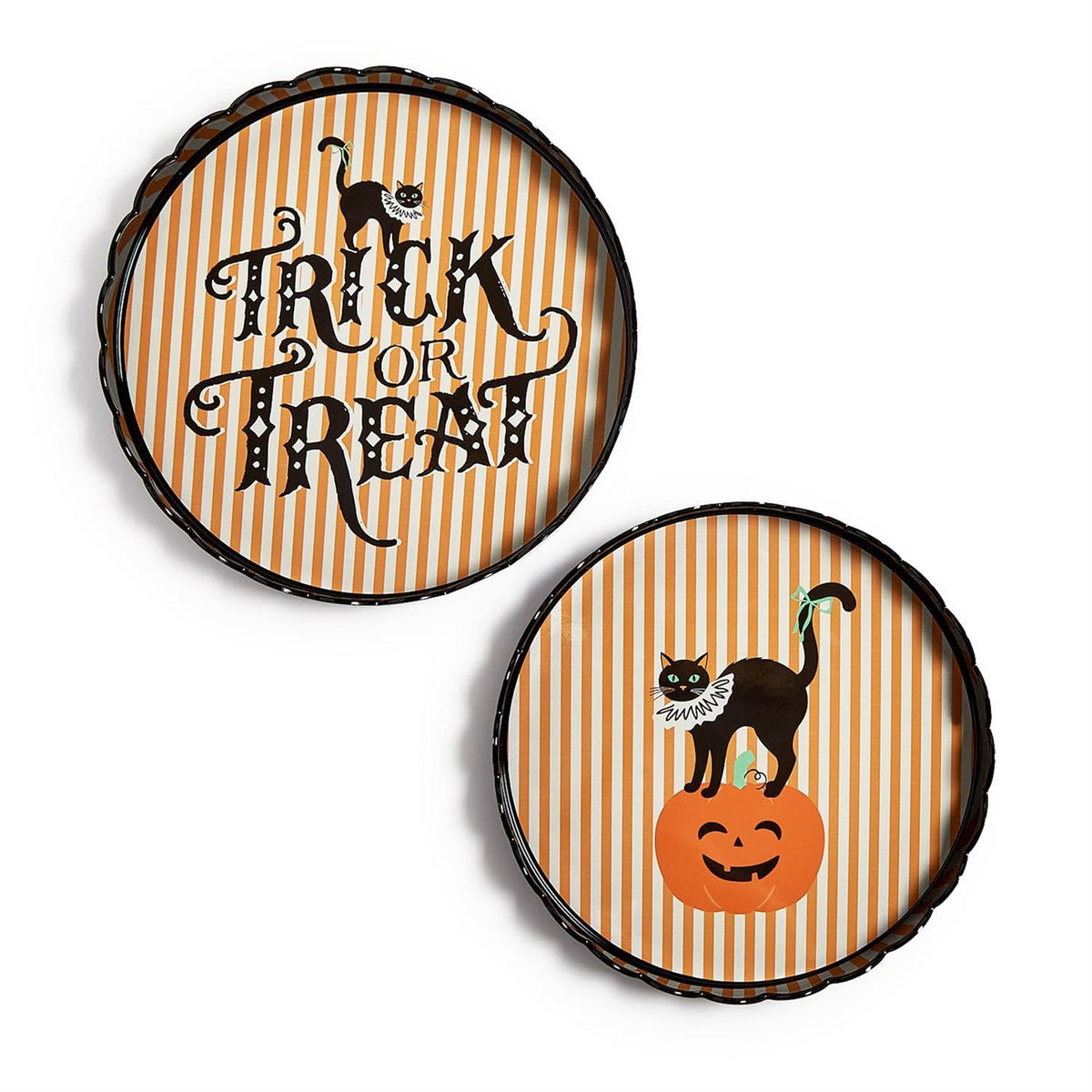 Halloween Scalloped Decorative Tray