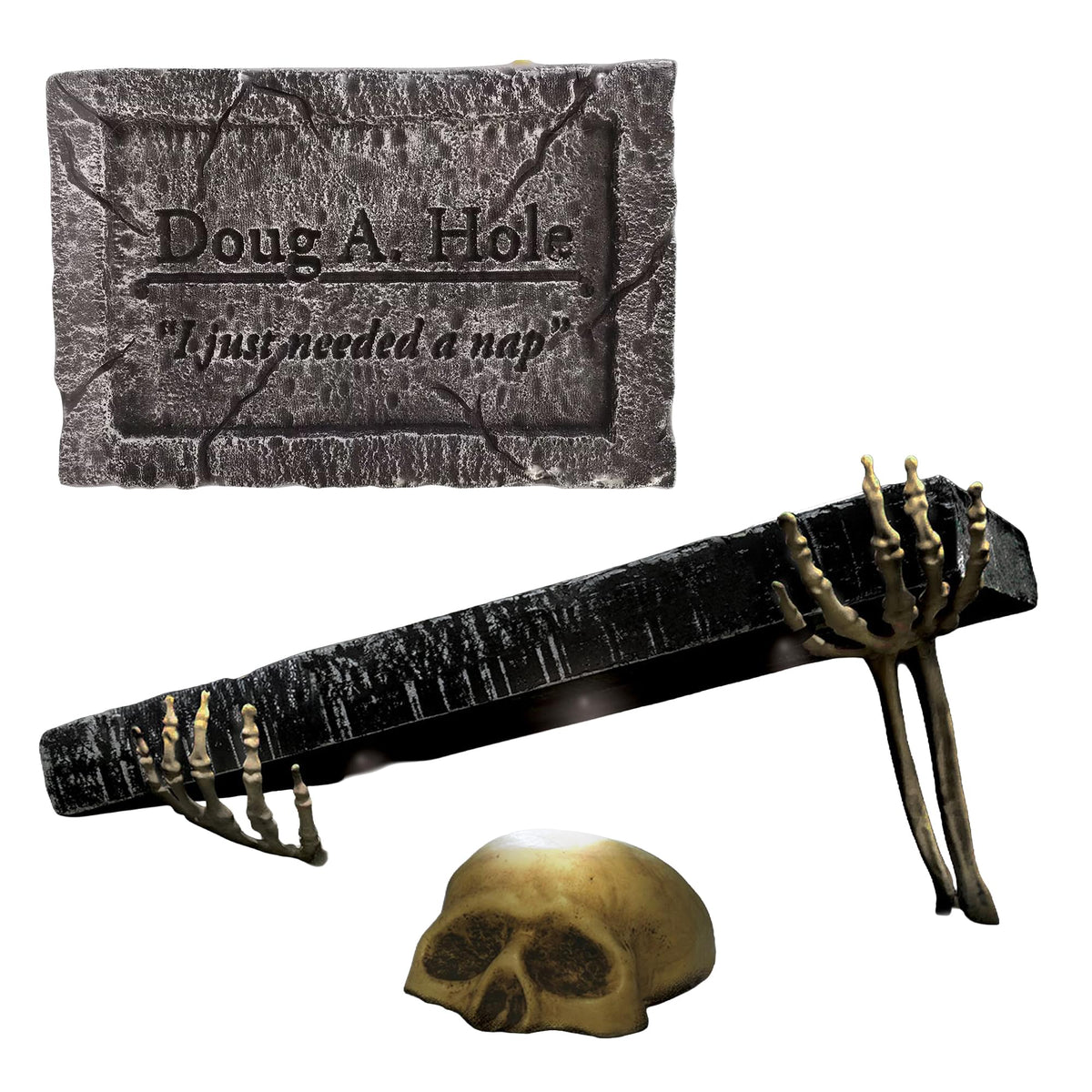Animated Skull Headstone Grave Breaker Halloween Decor
