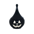 Black Ceramic Jack-O'-Lantern Jar