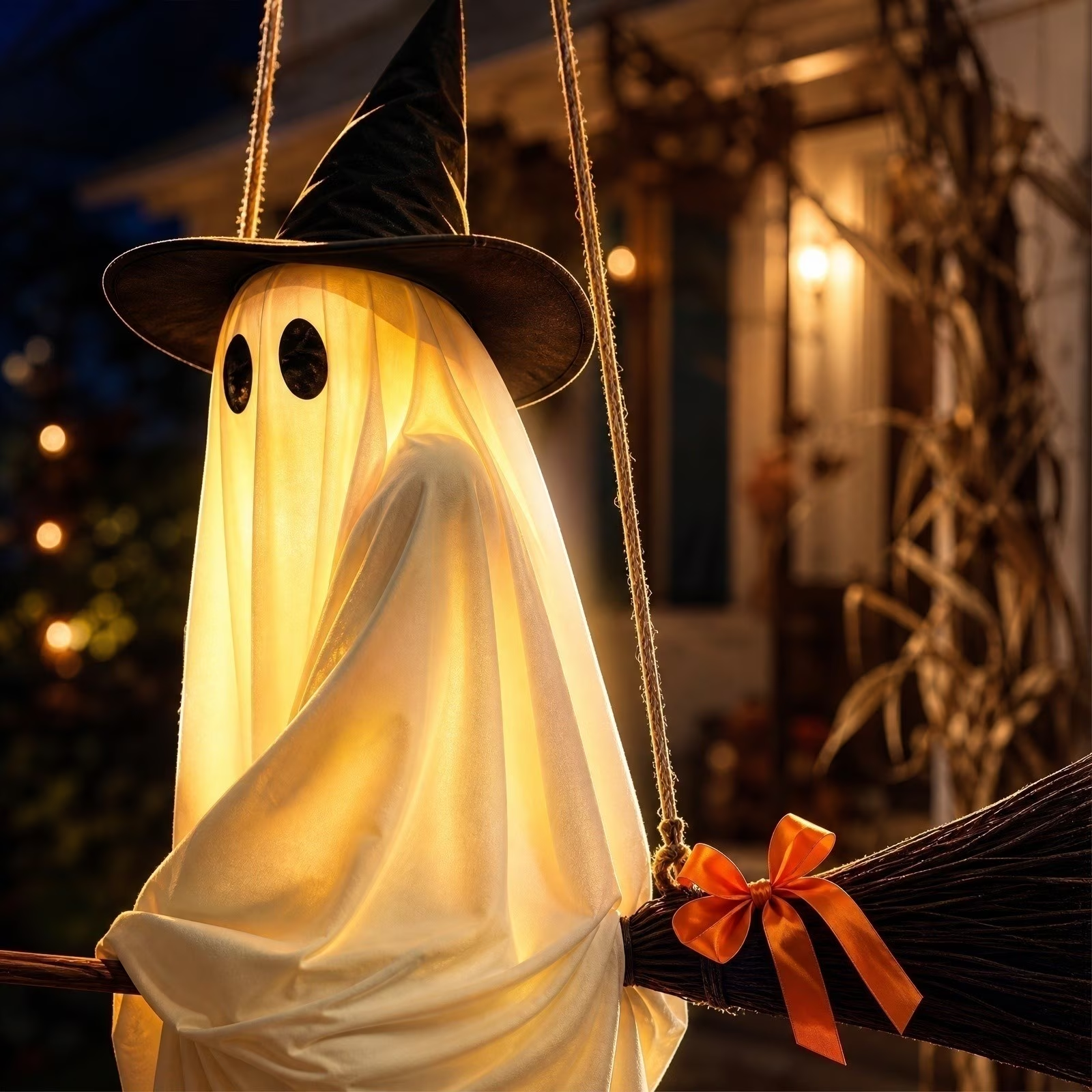 Hanging Flying Ghost Decor - Spooky Halloween Porch & Yard Decoration