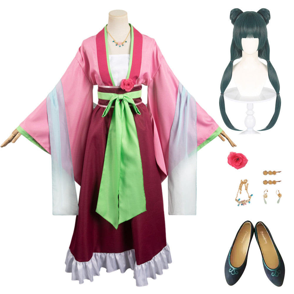 Maomao Pink Dress Set Party Carnival Halloween Cosplay Costume