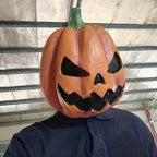 Full-Face Pumpkin Halloween Mask - Latex Full-Face