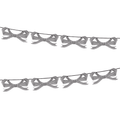 Black & White Stripy Bow Garland