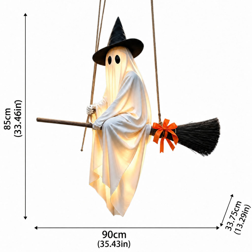 Hanging Flying Ghost Decor - Spooky Halloween Porch & Yard Decoration