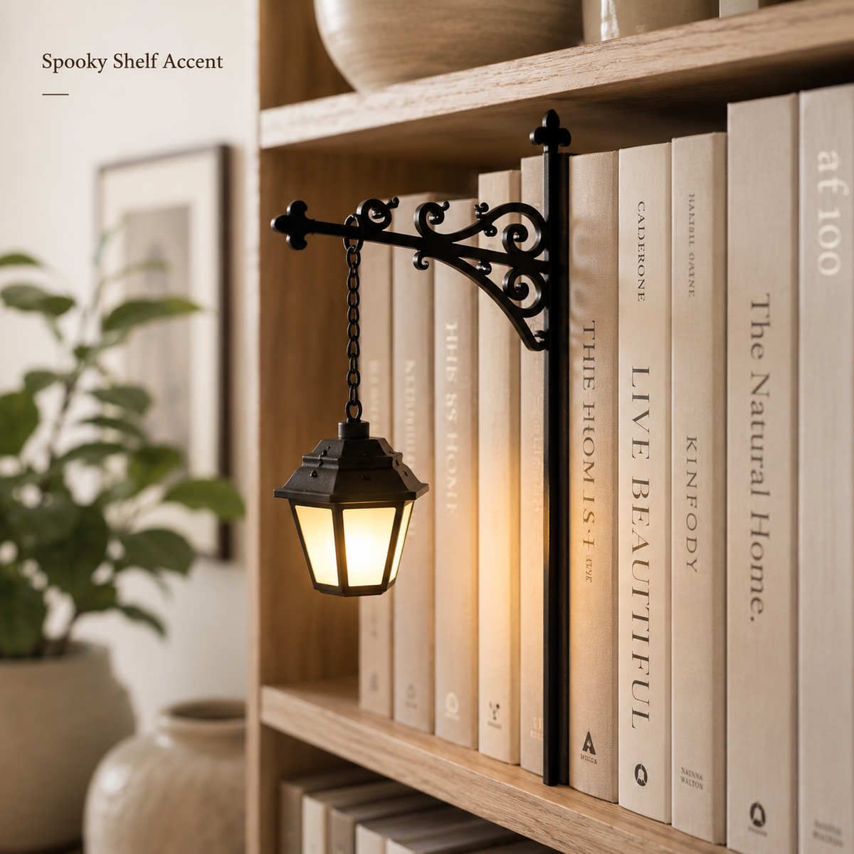 Halloween Bookshelf Hook Light – Spooky Cute LED Shelf Decor For Book Lovers