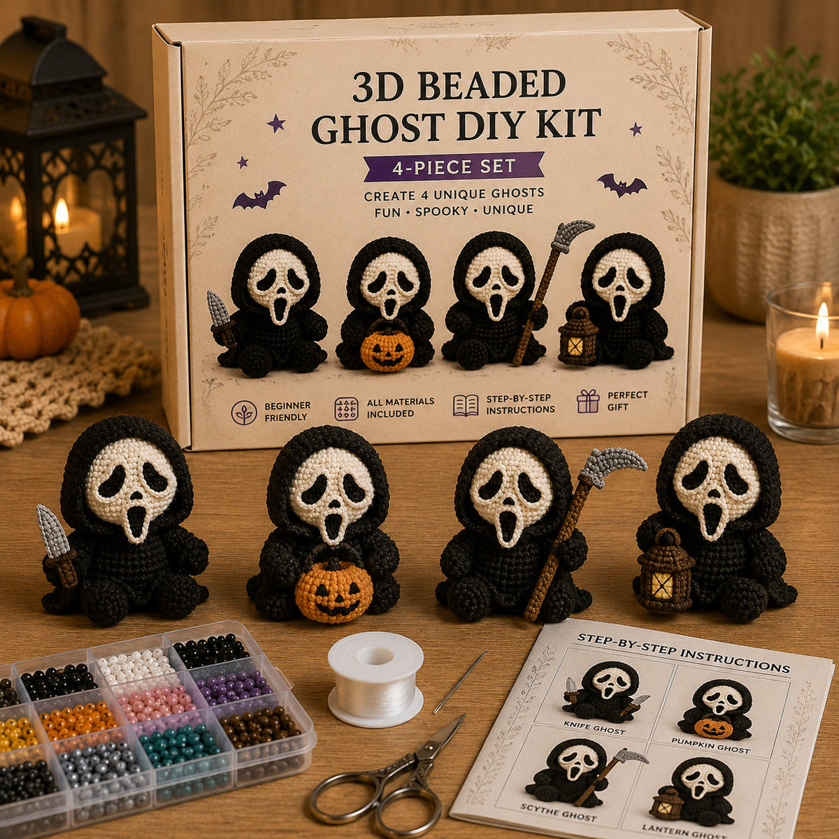 💀 3D Beaded Skeleton DIY Kit