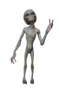 Alien Visitor Poseable Prop
